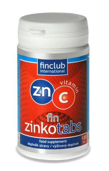 Fin Zinkotabs, zinek obohacený vitamínem C 120 tbl.