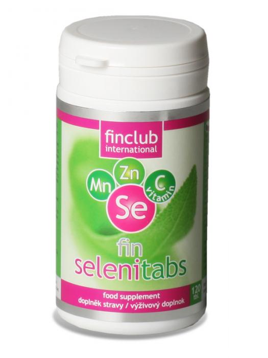 Selenitabs Finclub - organický selen, vitamín C, zinek, mangan Selenitabs Finclub - organický selen, vitamín C, zinek, mangan