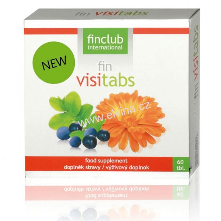 Finclub Visitabs výtažky z měsíčku a borůvek, s vitamíny a minerály 