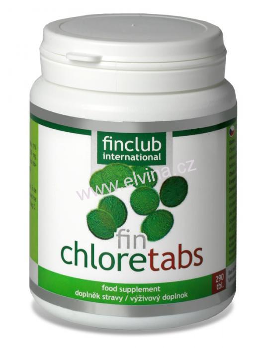 Fin Chloretabs, obsahuje sladkovodní řasu chlorellu, doprava zdarma