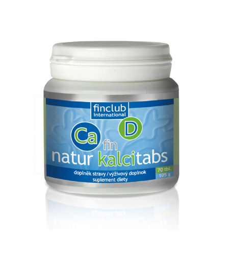 FINCLUB Natur Kalcitabs - Vápník a vitamín D z rostlinných zdrojů